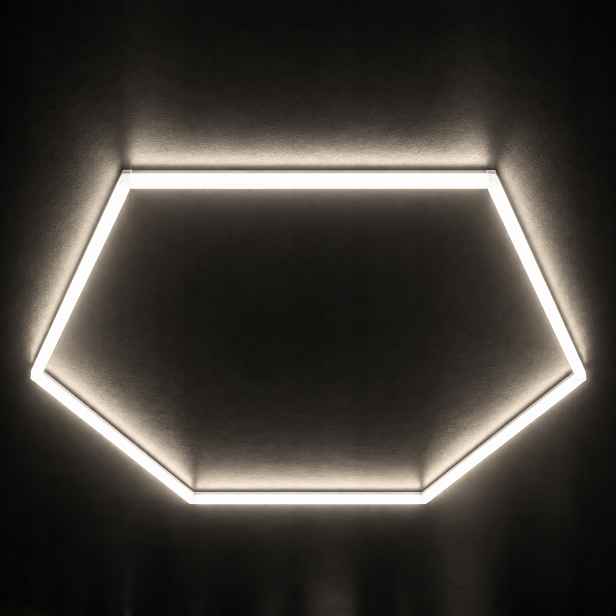 Led lustr HEX1 bílý 42W 4000K 92x79 Cm jeden hexagon studio