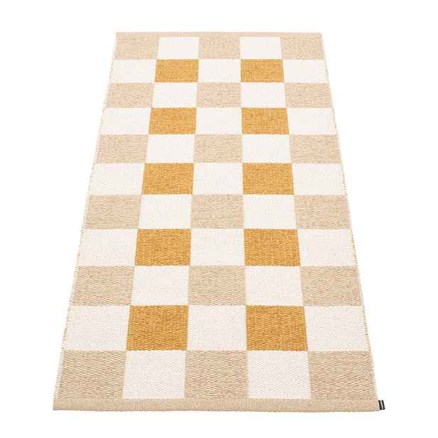 Okrově žluto-béžový vnitřní a venkovní běhoun 70x160 cm Pix Vanilla Ochre – Pappelina