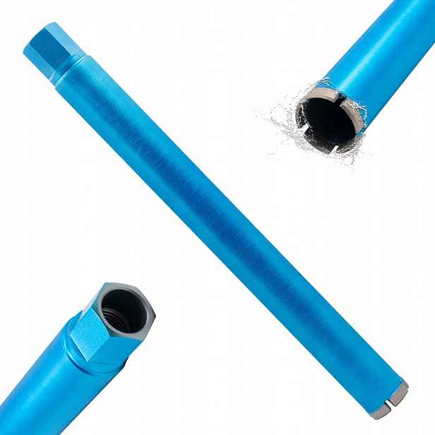Profesionální diamantové Vrták pro vrtání, modré, 122 x 450 mm