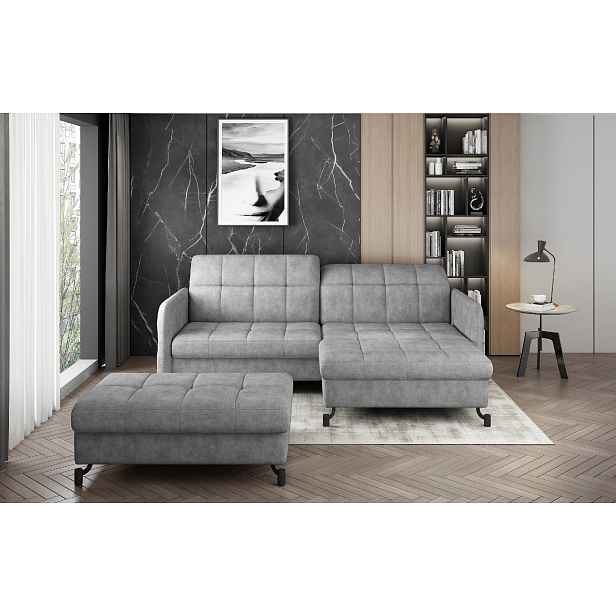 Sedací sestava Lorelle - sedací souprava + taburet Provedení: Pravá varianta, látka: Dora 90