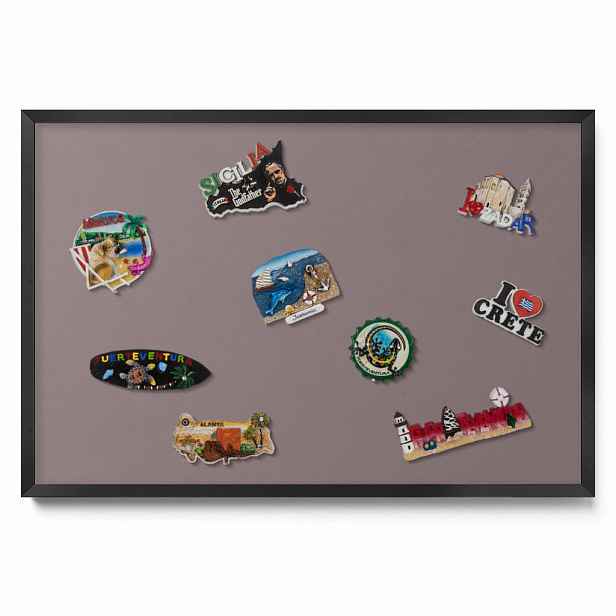 TULUP MAGNETICKÁ TABULE 60x40 cm černý rám – Světle hnědá barva