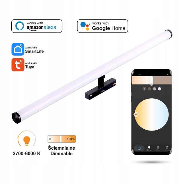 Led reflektor 2.4GHZ Barrel 15W Smart Track 48VDC 2700-6000K stmívatelný
