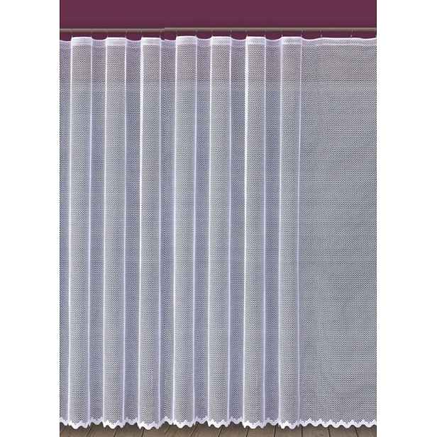 Mg Záclona medová plástev 125/376F Bílá 200x230 cm Hotová S Páskou Šitá M