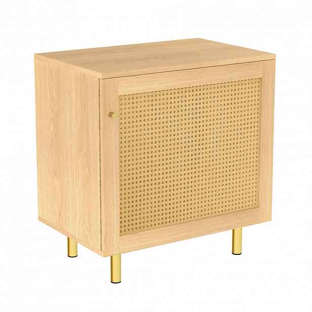 Urban Meuble KOMODA ratan přírodní 60 cm 1 dvířka kompaktní