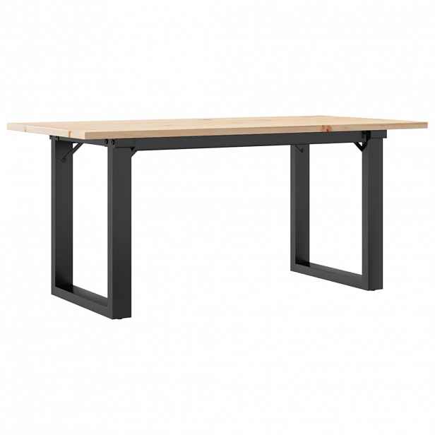 vidaXL Konferenční stolek s O rámem 100x50x45 cm borové dřevo a ocel
