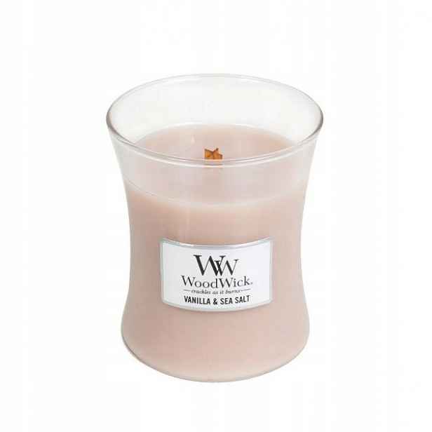 Vonná svíčka Woodwick střední Vanilla & Sea Salt 275 g jako Dárek