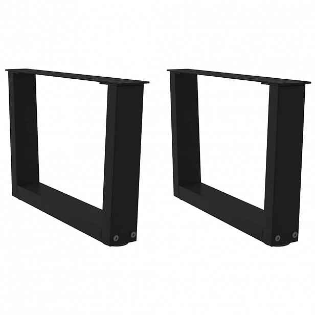 vidaXL Nohy konferenčního stolku ve tvaru V, 2 ks, černé, 50 x (30-31,3) cm, ocel