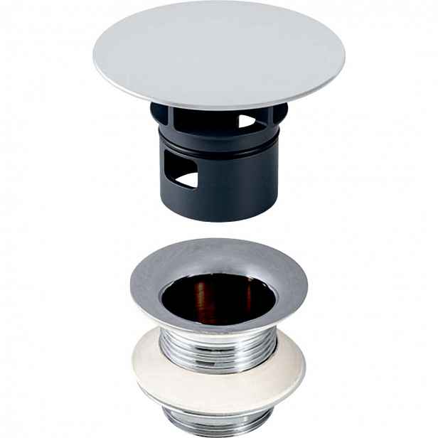 Geberit - Odpadní ventil s volným přívodem a krytem ventilu, lesklý chrom 152.080.21.1