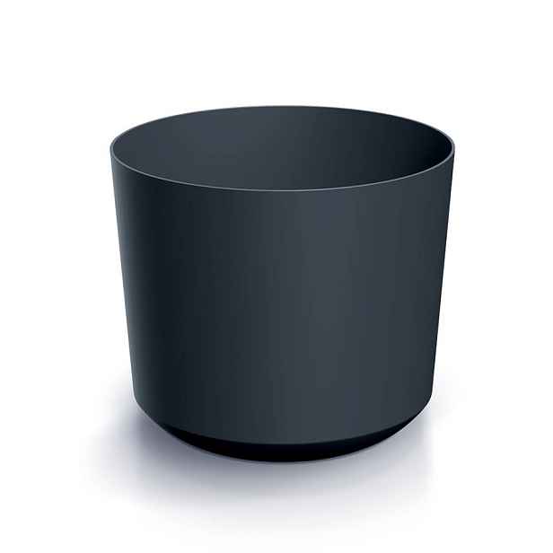 Prosperplast Plastový květináč TUBOS antracitový matný, varianta 12,8 cm
