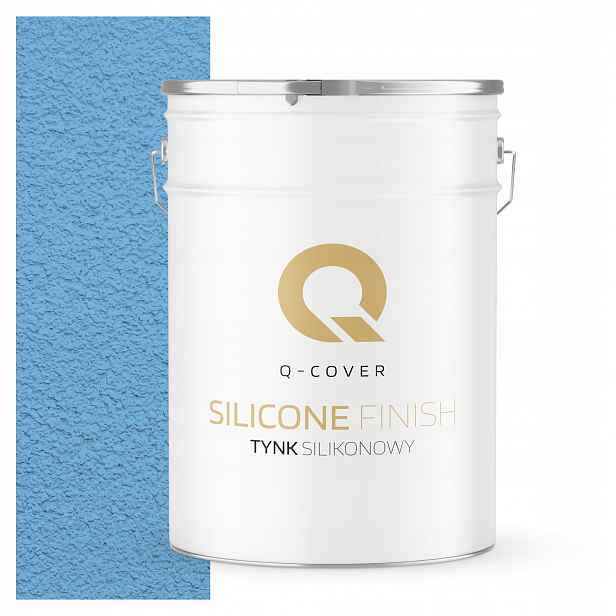 Silikonová Fasádní Omítka Modrá 25KG Vnější Granulace 1.5mm F116