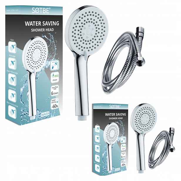 Sprchová Hlavice Úsporná Hadice s pletenou 150 cm Sprchový set