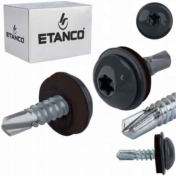 Šrouby do kovu Torx 3 mm 4,8 x 19 mm Ral 7016 250 ks Etanco GT3 Ph Z14