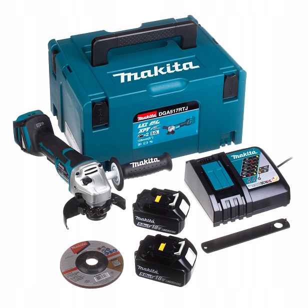 Úhlová bruska Makita DGA517RTJ 125 mm, regulace otáček