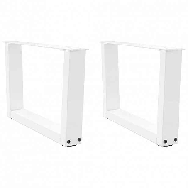 vidaXL Nohy konferenčního stolku ve tvaru V, 2 ks, bílé, 50 x (30-31,3) cm, ocel