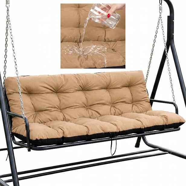 Polštář na zahradní houpačku Vodotěsný 180x60x50 Béžový
