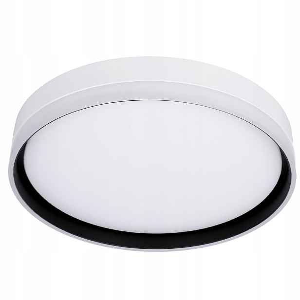 Stropní Svítidlo kulatý Florida 39 Cm stropní svítidlo černá bílá 24W Led stínidlo Akryl