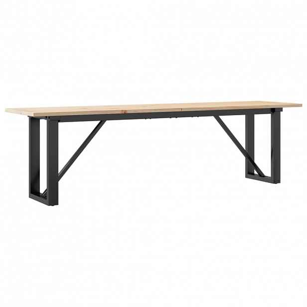 vidaXL Konferenční stolek s O rámem 160x40x45 cm borové dřevo a ocel