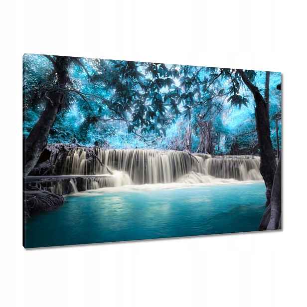 Obrazy 120x80 Tyrkysový vodopád