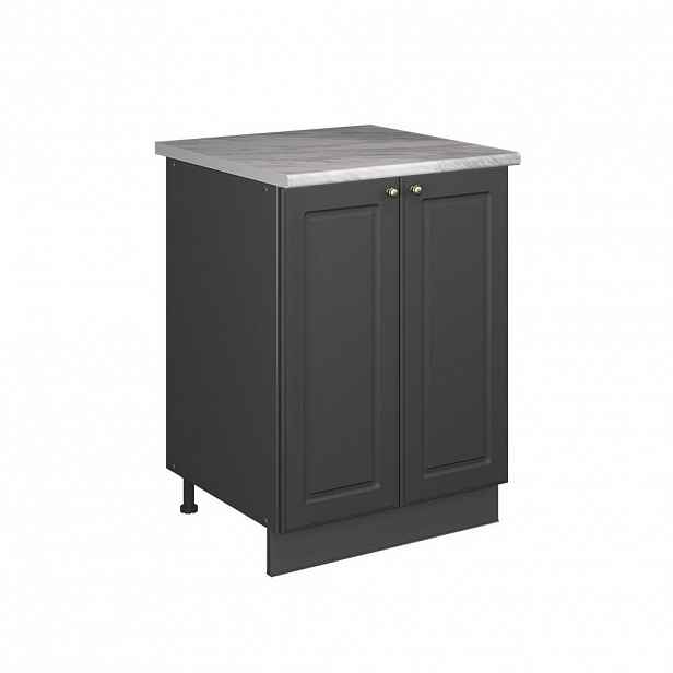 Vicco SKŘÍŇKA POD DŘEZ Fame-Line, Anthrazit-Gold Landhaus/Antracit, 60 cm
