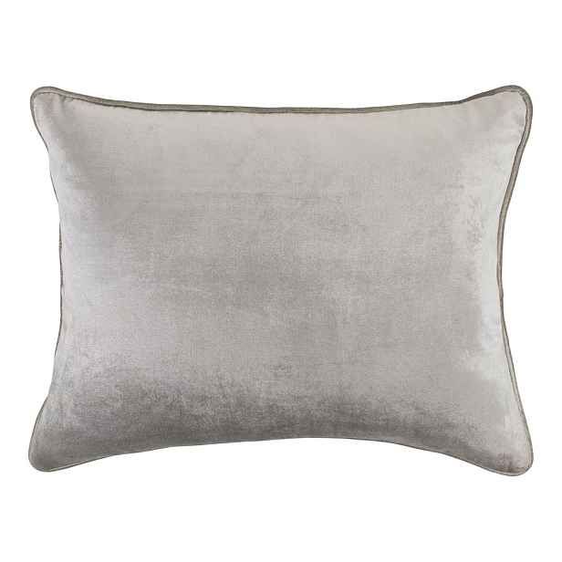 Obdélníkový šedý sametový polštář Grey - 35*45*10cm Mars & More