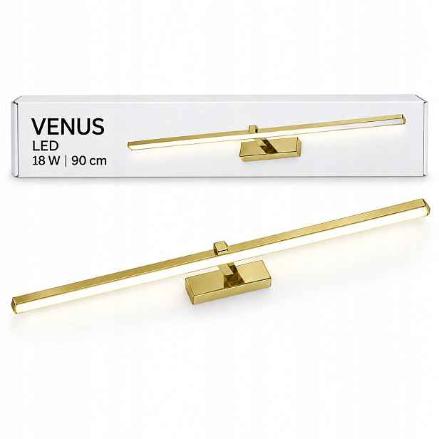 Venus 18W 90 cm zlaté nástěnné Led svítidlo pro zrcadlo 4200K IP44 1100lm Nw
