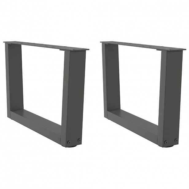 vidaXL Nohy konferenčního stolku ve tvaru V 2 ks antracitové 50 x (30-31,3) cm ocelové