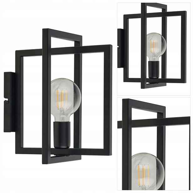 Černá nástěnná lampa Eden do ložnice s jemným světlem u postele Sigma Lighting