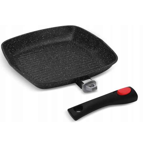 Mramorová grilovací pánev s víkem 24 cm Edenberg Odnímatelná rukojeť