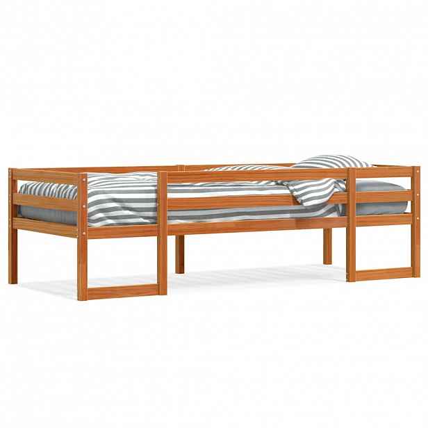 vidaXL Dětská postel voskově hnědá 75 x 190 cm masivní borovice