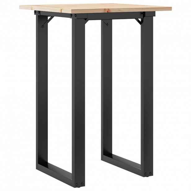 vidaXL Jídelní stůl s O rámem 50 x 50 x 75 cm borové dřevo a ocel