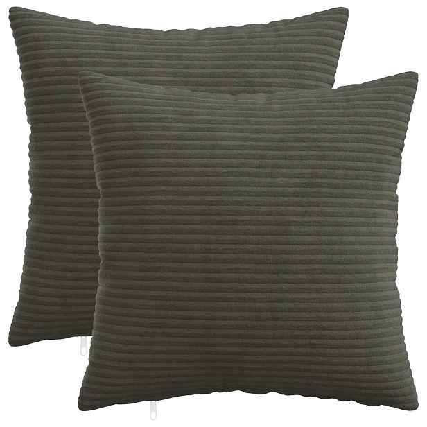 vidaXL Povlak na polštář 2 ks HEERLEN Antracitová 30 x 30 cm manšestr