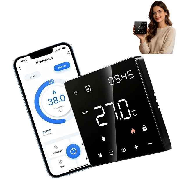 Pokojový Termostat Wifi Digitální Led Regulátor 16A