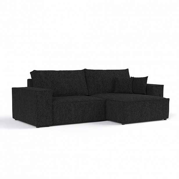 AltaBeds ROHOVÁ SEDAČKA CAVO, textil, Černá