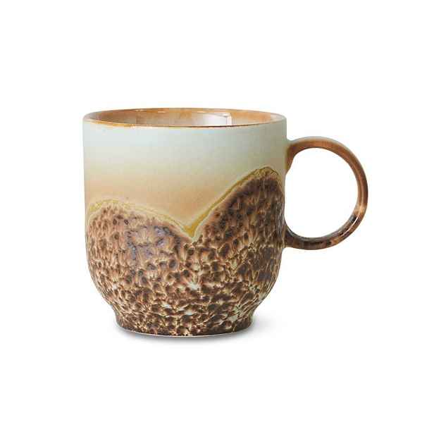 Béžovo-hnědý hrnek Coffee 70s Shell - 10*7*8cm / 250 ml  HKLIVING