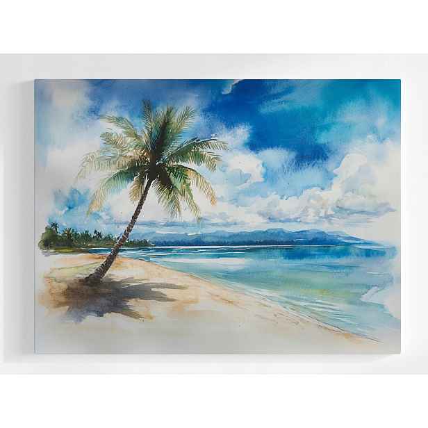 Plakát Tropická Pláž Palma Moře Oceán 100x75