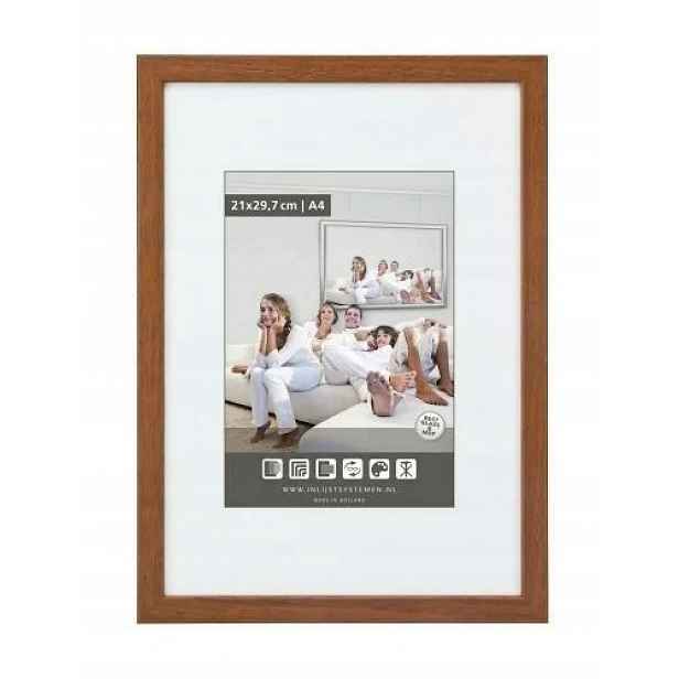 Rámeček dřevěný Rustic třešňový 40x60 cm Plexi