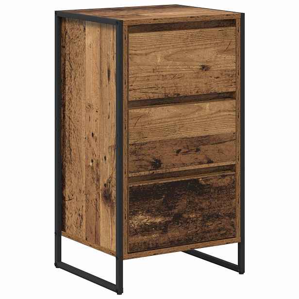 vidaXL Servírovací skříň Staré dřevo 43 x 36 x 75,5 cm