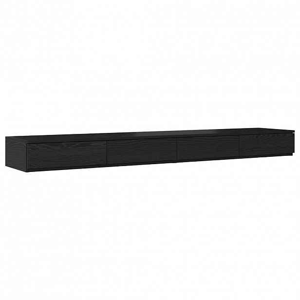 vidaXL Zásuvky pod postel Černý dub 200 x 36,5 x 16,5 cm