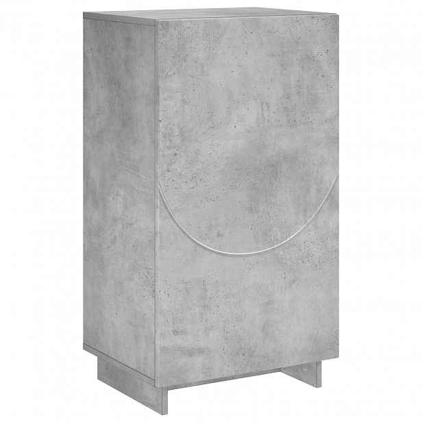 vidaXL Botník 48 x 38 x 87,5 cm kompozitní dřevo Betonově šedá