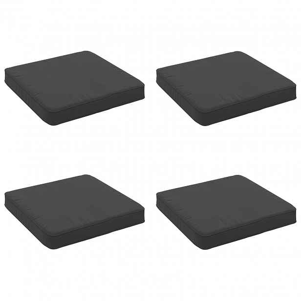 vidaXL Polstry ve 4 kusech VUGHT 4 pcs 100% polyester Antracitová