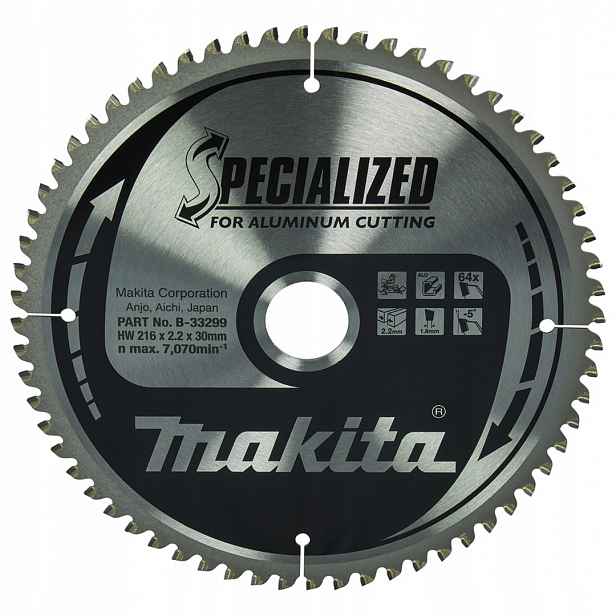 Kotouč na kov Makita B-33299 216x30 mm 64 zubů Specialized