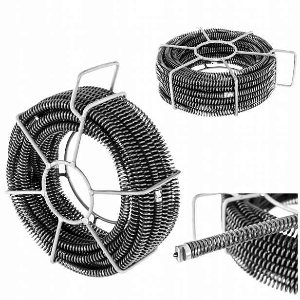 Spirála hydraulický protlačovač trubek 16 mm 14,7 m sada 6 ks 2,45 m