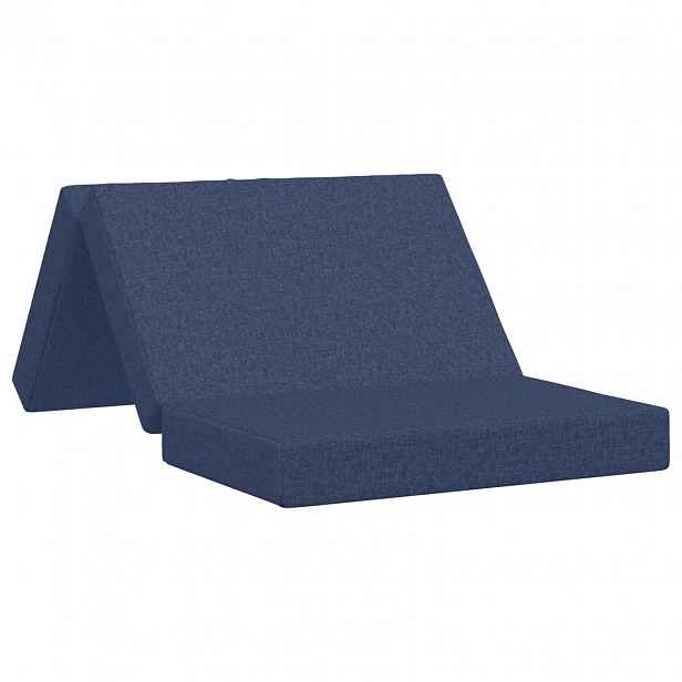 vidaXL Skládací pohovka postel 200 x 80 x 15 cm Modrá