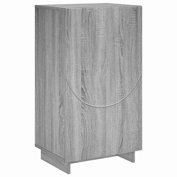 vidaXL Botník 48 x 38 x 87,5 cm kompozitní dřevo Šedý Sonoma