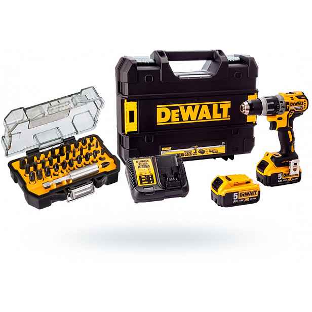 DCD796P2 DeWalt Aku Šroubovák 18V Příklep 32dílná sada