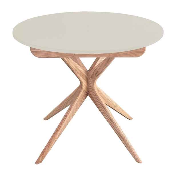 Kulatý rozkládací jídelní stůl s přídavnou deskou ø 90 cm Jubi – Ragaba