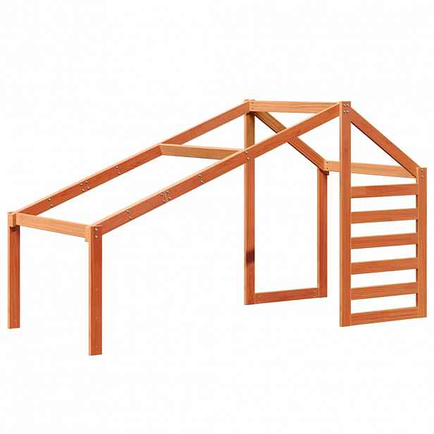 vidaXL Střecha na dětskou postel hnědá 198x87x113 cm masivní borovice
