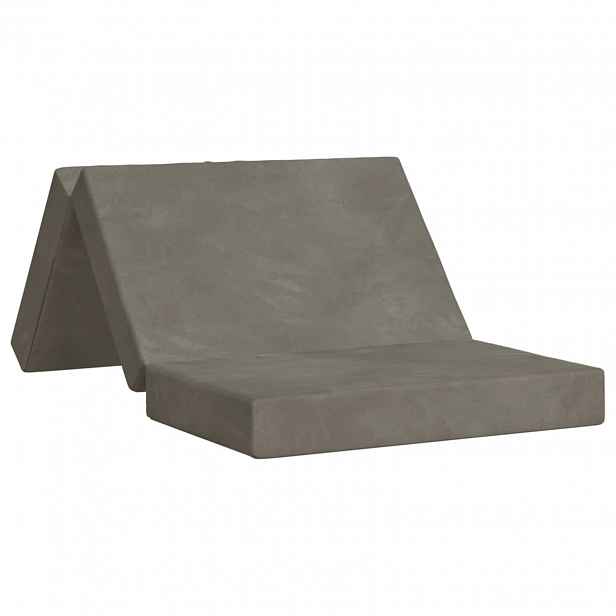 vidaXL Skládací pohovka postel 200 x 80 x 15 cm Světle šedá