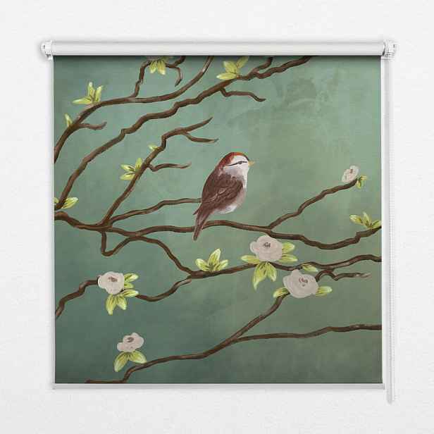 TULUP VNITŘNÍ roleta - okenní roleta - roleta - 120x140 cm - Ptáci na větvi