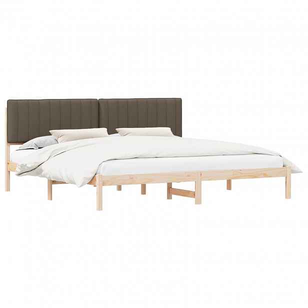 vidaXL Rám postele s čalouněným čelem Taupe 200 x 200 cm